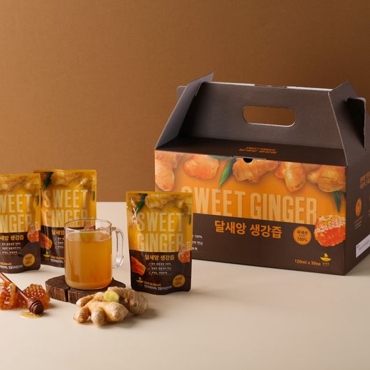 DALSAEANG Sweet Ginger Juice 10EA 30EA – 100% Bongdong Ginger with Sweet Honey, Healthy & Delicious Drink, Enjoy Hot or Chilled Anytime _ Made in KOREA